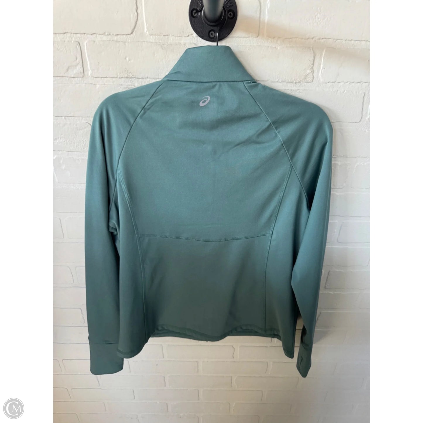 Athletic Jacket By Asics In Blue, Size: L