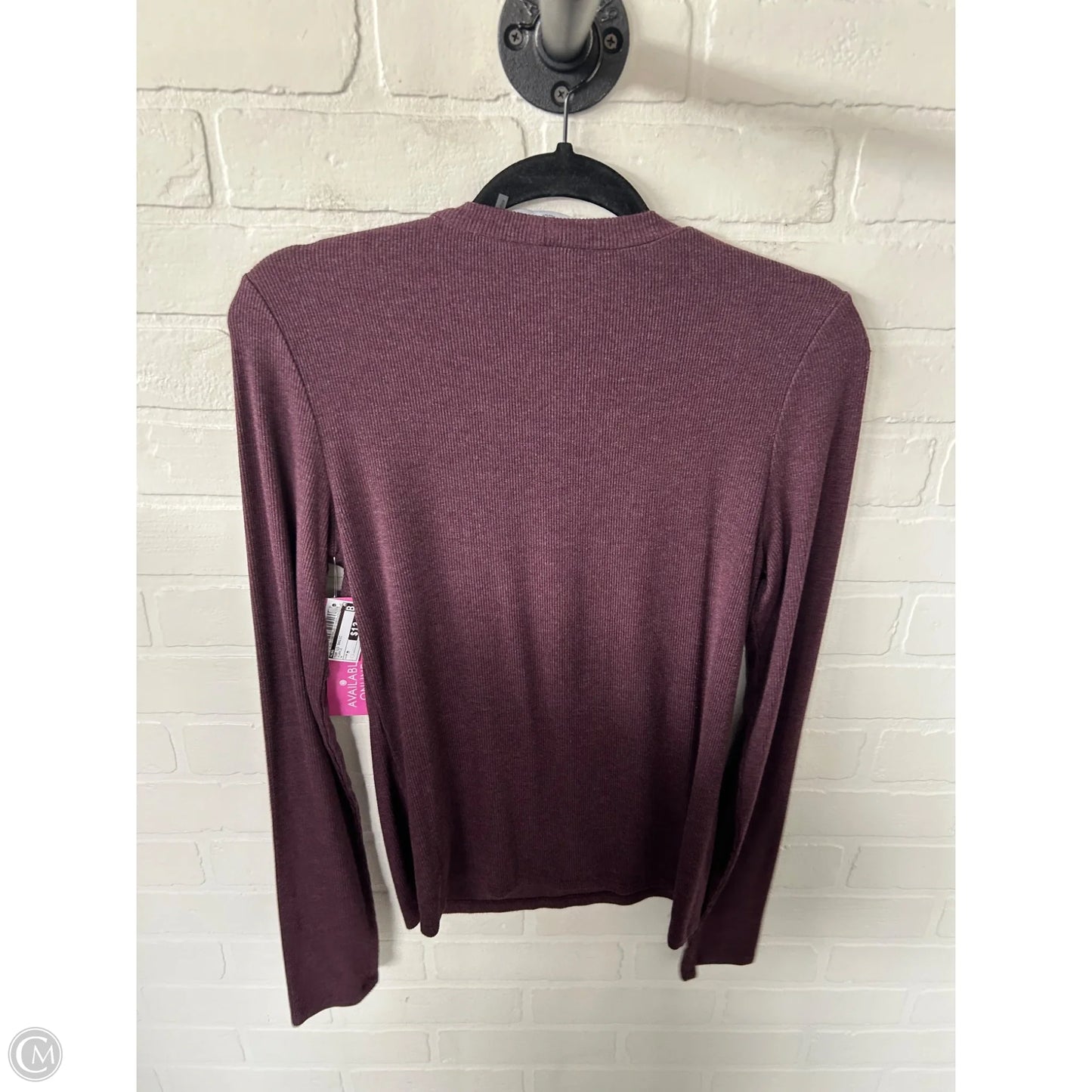 Top Long Sleeve Basic By Lna In Purple, Size: M