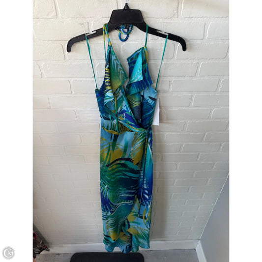 Dress Casual Maxi By Cache In Blue & Yellow, Size: Xs