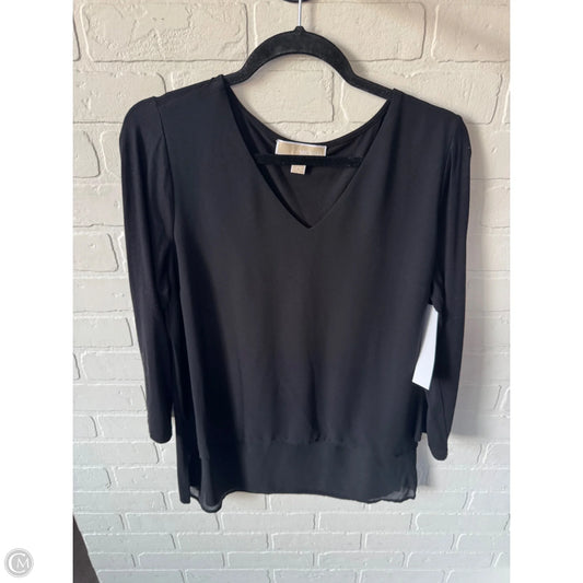 Top Long Sleeve By Michael By Michael Kors In Black, Size: M