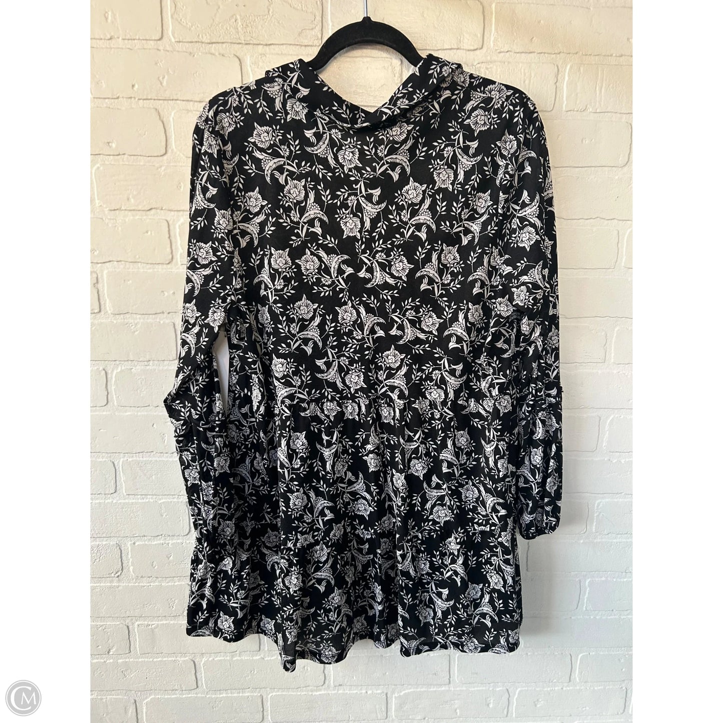 Top Long Sleeve By Style And Company In Black & Cream, Size: Xxl