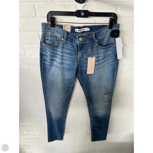 Jeans Skinny By Levis In Blue Denim, Size: 8