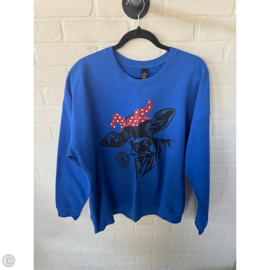 Sweatshirt Crewneck By Tultex In Blue, Size: Xl