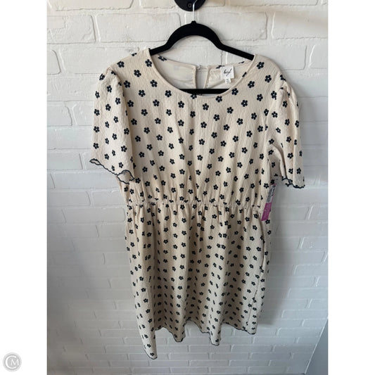 Dress Casual Midi By Clothes Mentor In Blue & Cream, Size: Xl