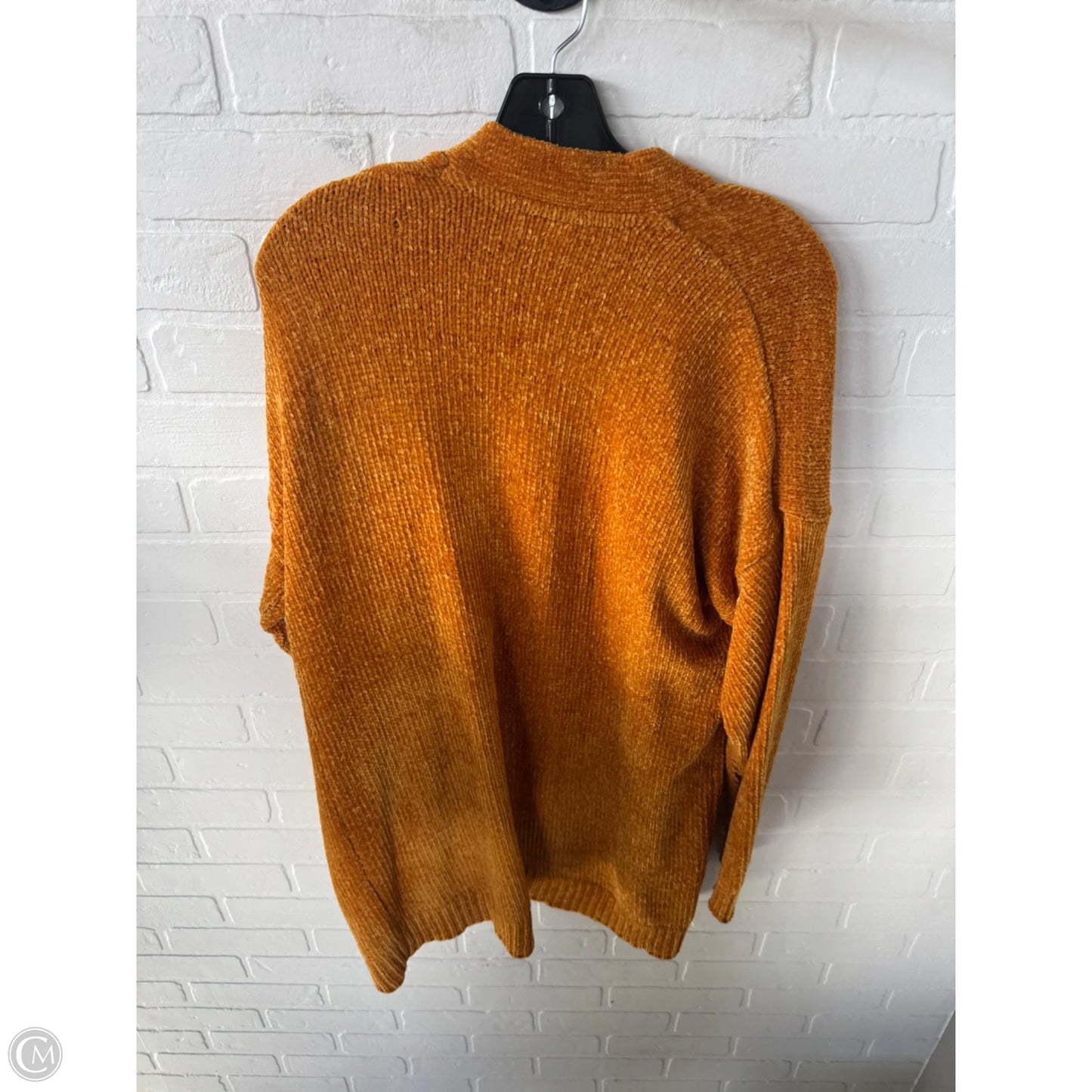 Sweater Cardigan By Bobbie Brooks In Orange, Size: 1x
