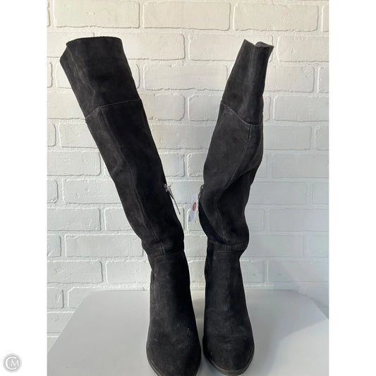 Boots Knee Heels By Steve Madden In Grey, Size: 10