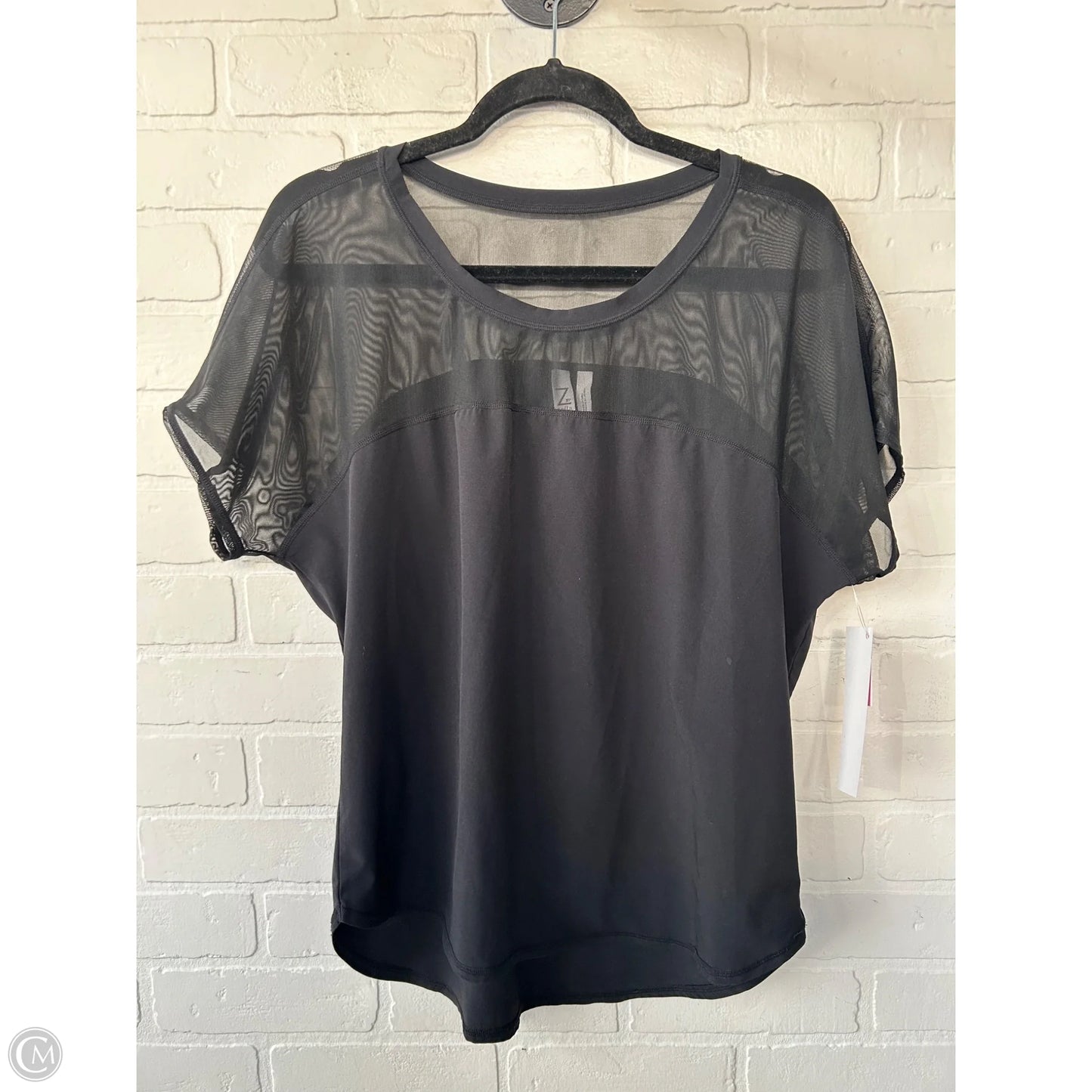 Athletic Top Short Sleeve By Zella In Black, Size: S