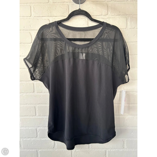 Athletic Top Short Sleeve By Zella In Black, Size: S