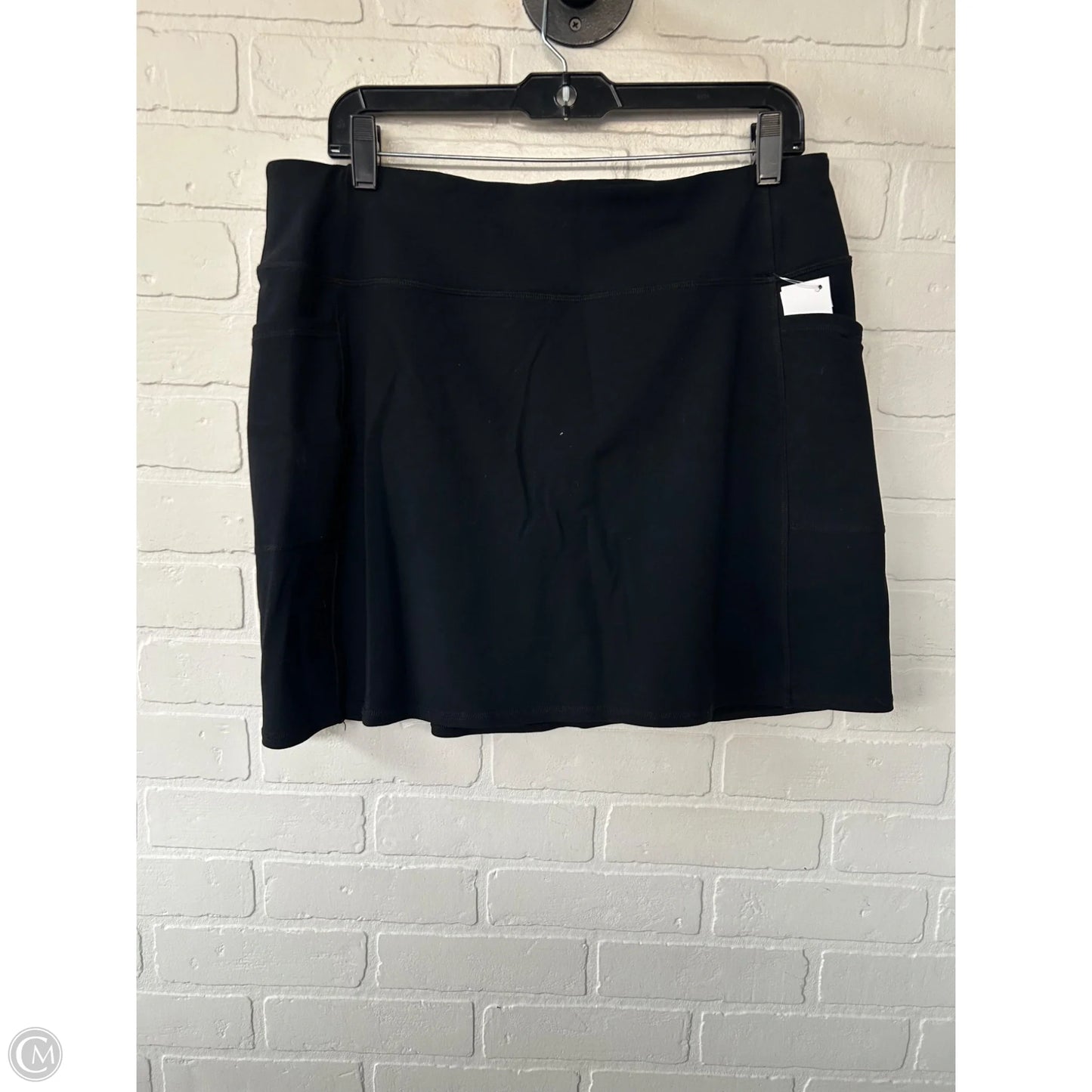 Athletic Skort By Skechers In Black, Size: 16