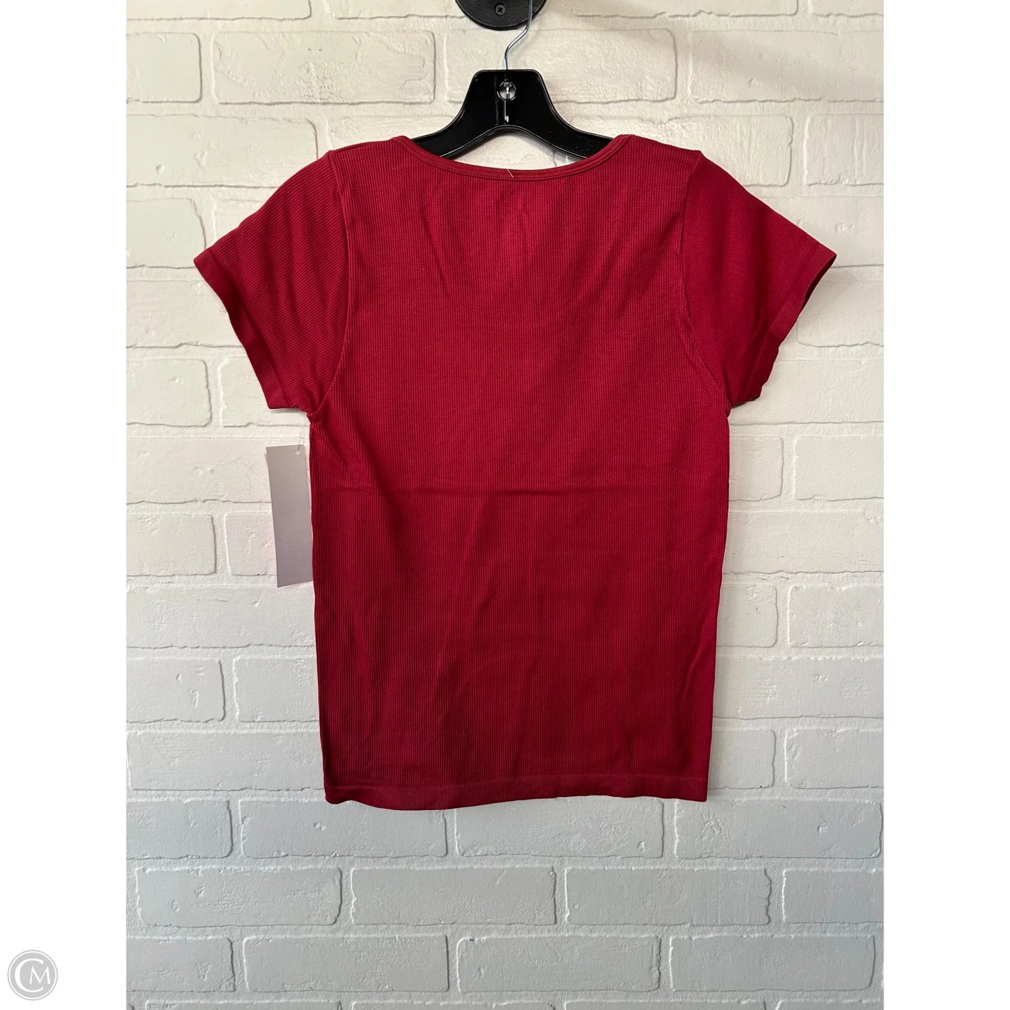 Top Short Sleeve Basic By Bke In Red, Size: L