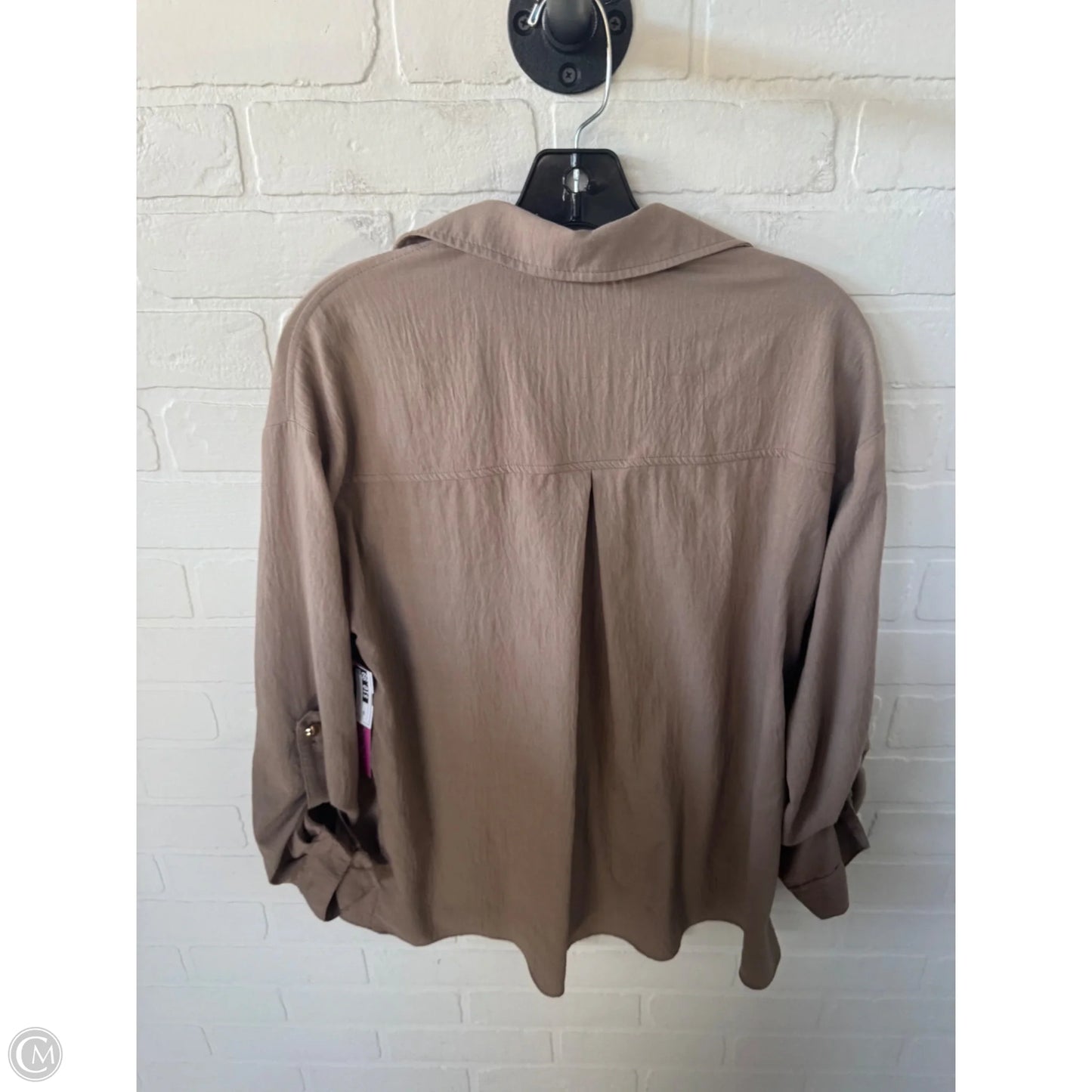 Top Long Sleeve By Zara In Tan, Size: Xs