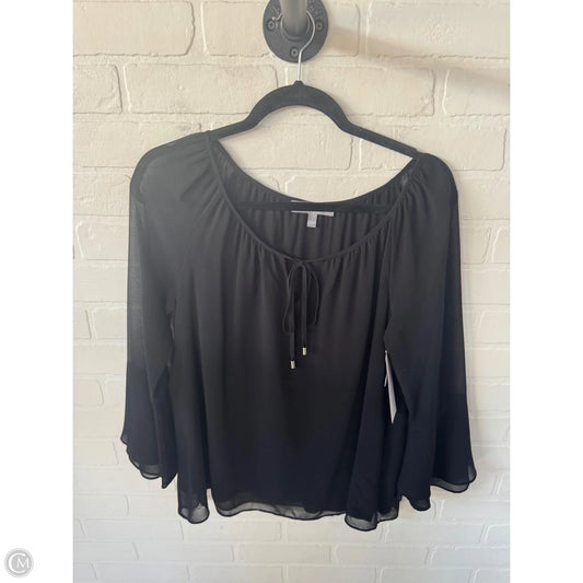 Top Long Sleeve By Marled In Black, Size: S