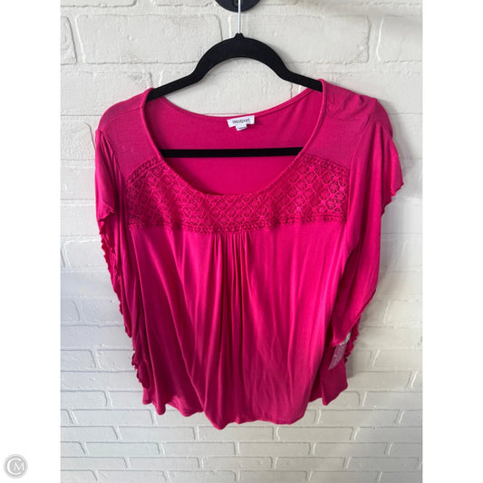 Top Short Sleeve By Westport In Pink, Size: 2x