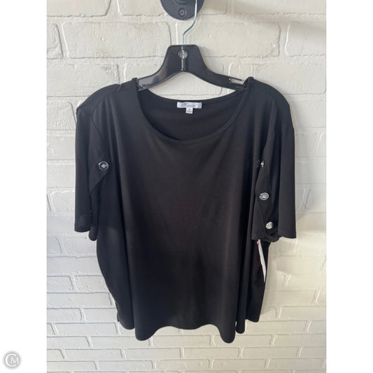 Top Short Sleeve By 89th And Madison In Black, Size: 2x