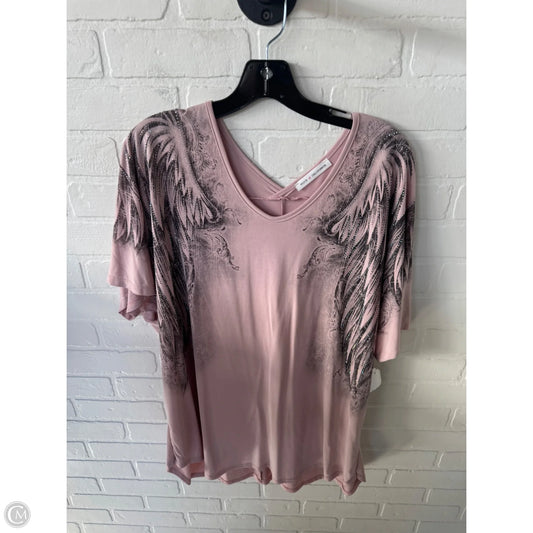 Top Short Sleeve By Clothes Mentor In Pink & Purple, Size: 3x