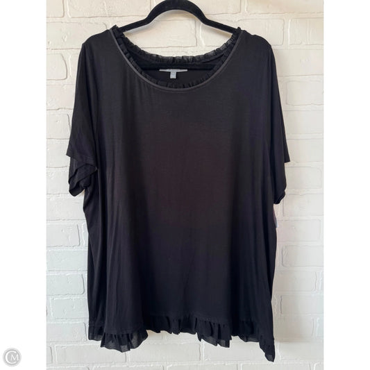 Top Short Sleeve By Marled In Black, Size: 2x