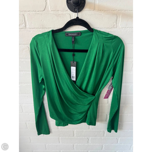 Top Long Sleeve By Bcbgmaxazria In Green, Size: S