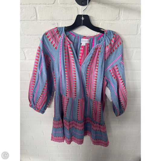 Dress Casual Short By Velvet By Graham & Spencer In Blue & Pink, Size: Xs