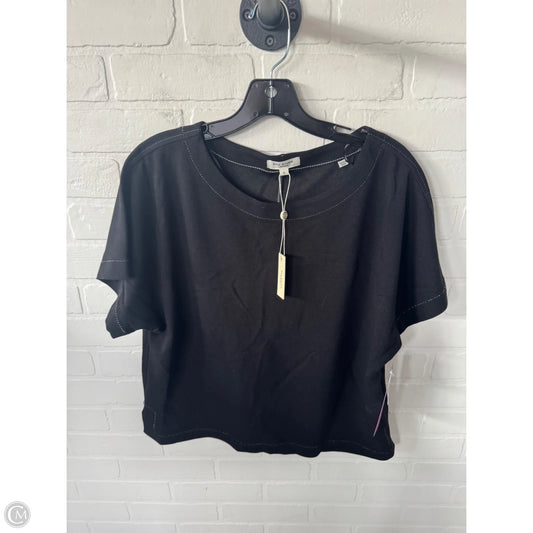 Top Short Sleeve By Max Studio In Black, Size: L