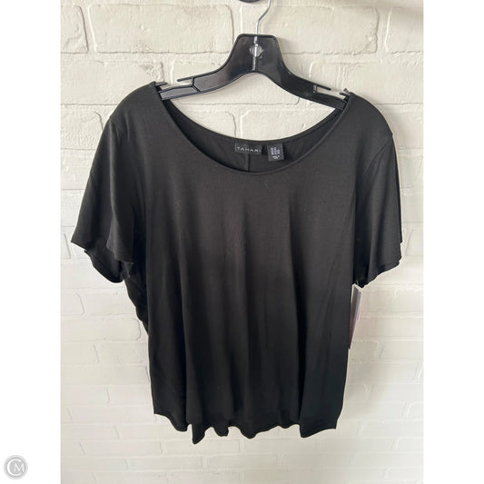 Top Short Sleeve Basic By Tahari In Black, Size: 2x