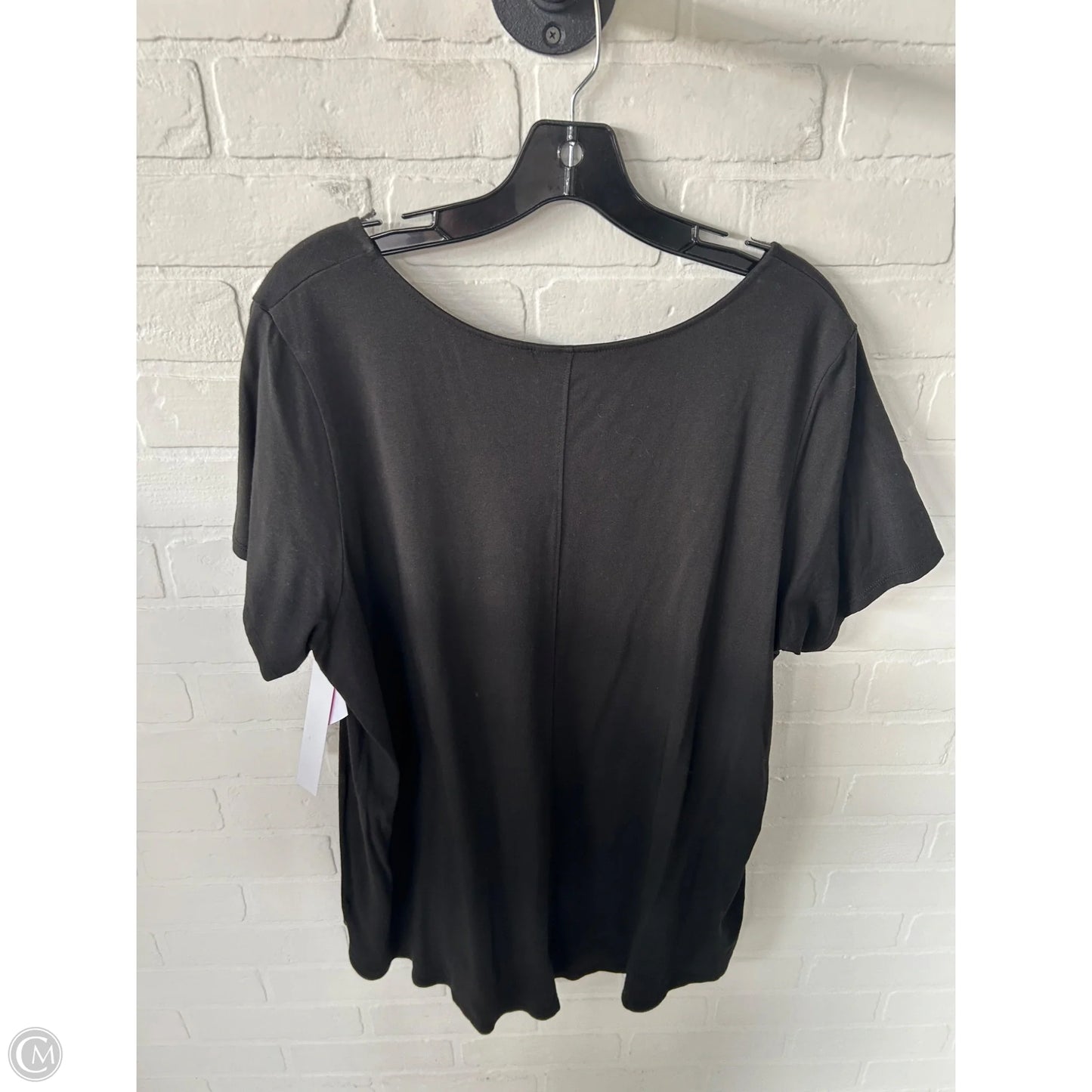 Top Short Sleeve Basic By Tahari In Black, Size: 2x