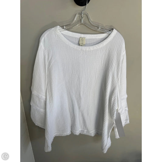 Top 3/4 Sleeve By Joie In White, Size: 2x