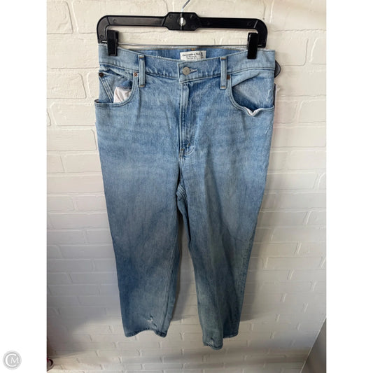 Jeans Straight By Abercrombie And Fitch In Blue Denim, Size: 10