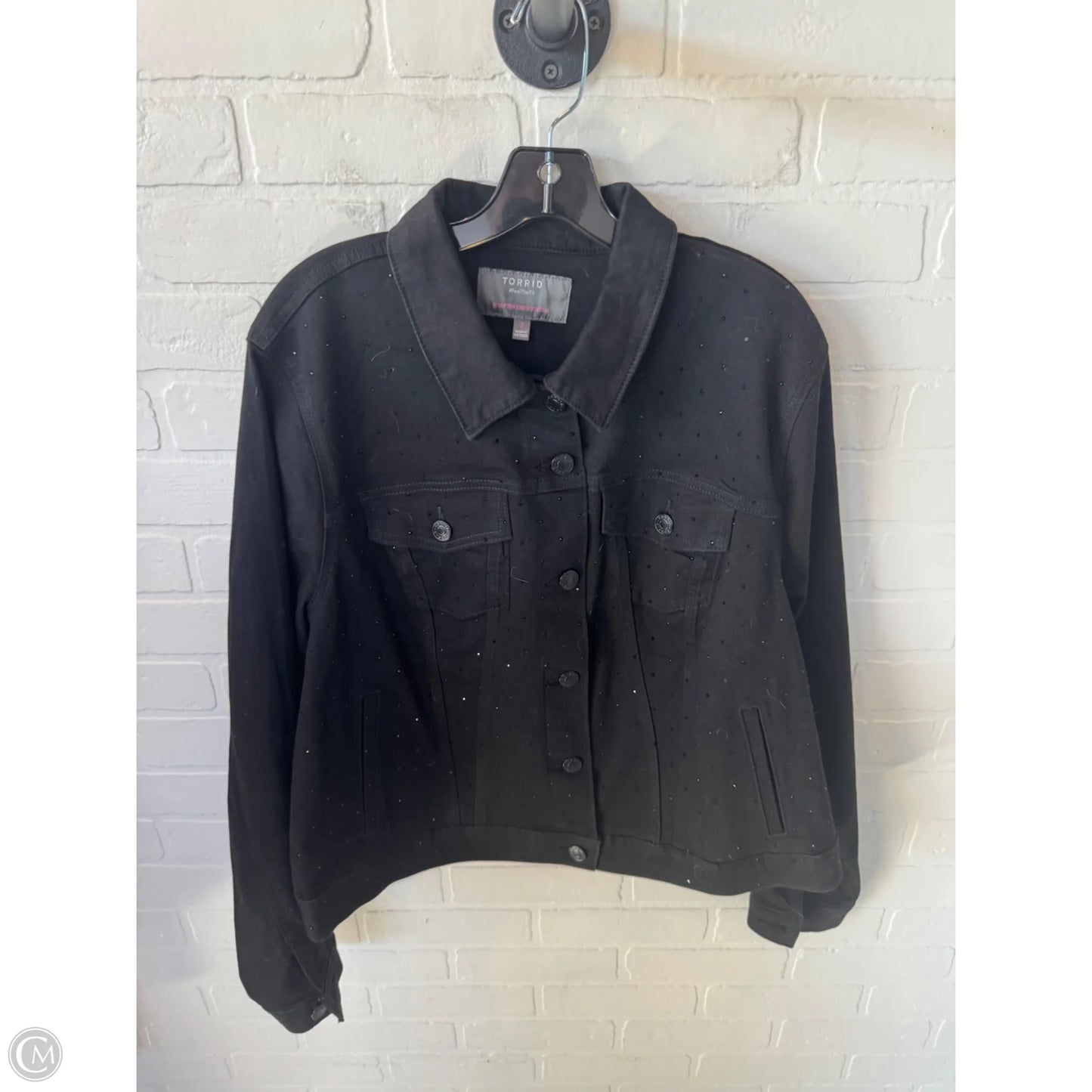 Jacket Denim By Torrid In Black Denim, Size: 2x