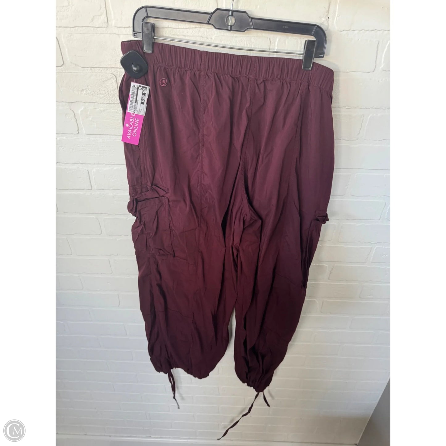 Athletic Pants By Lululemon In Red, Size: 16