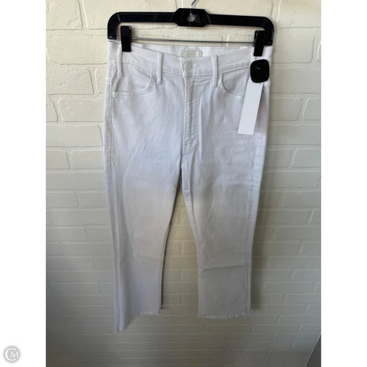 Jeans Straight By Mother In White Denim, Size: 4