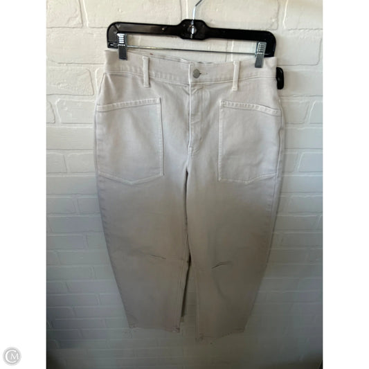 Jeans Straight By Evereve In Cream Denim, Size: 6