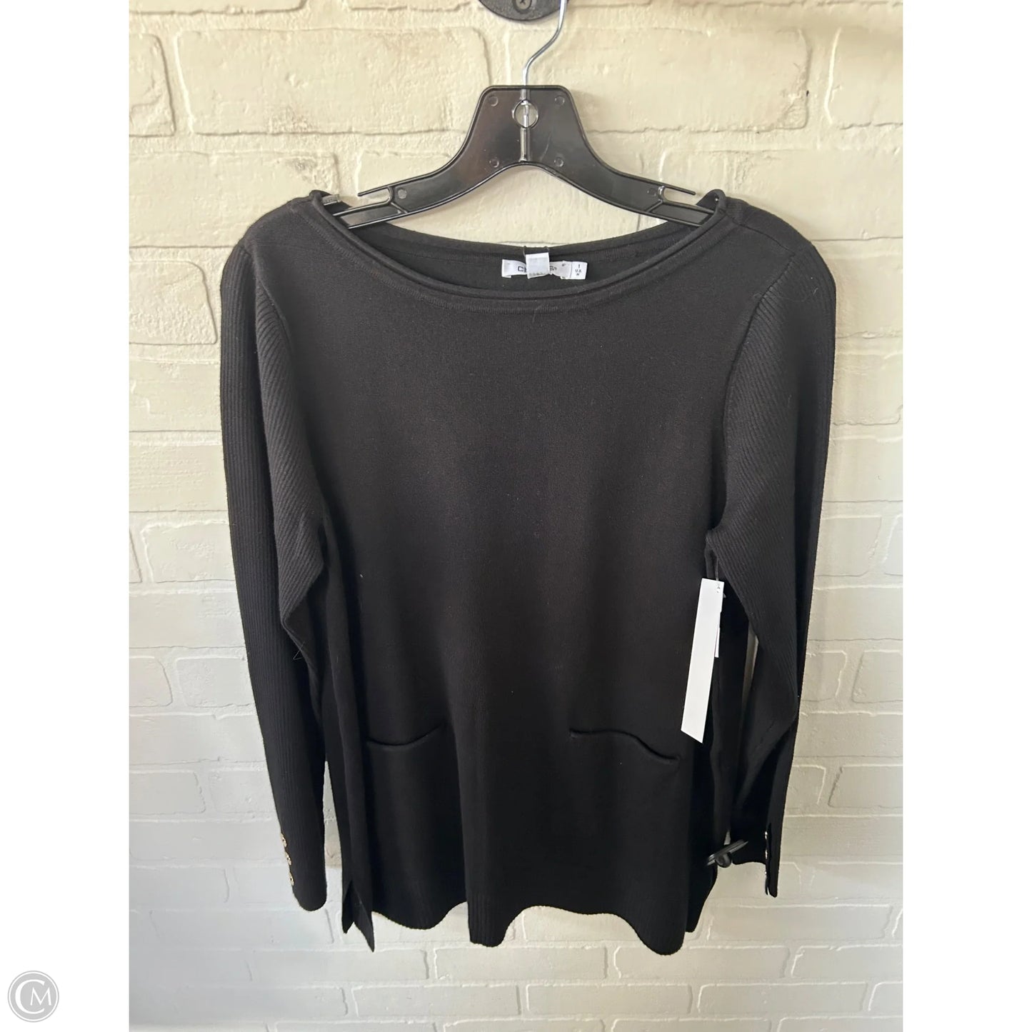 Sweater By Chicos In Black, Size: M