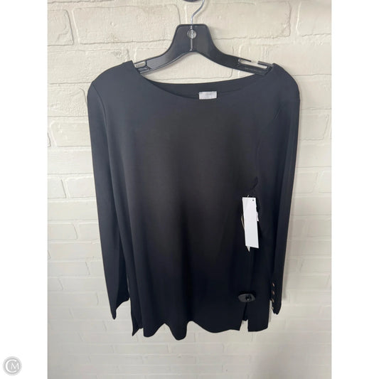 Tunic Long Sleeve By Chicos In Black, Size: M