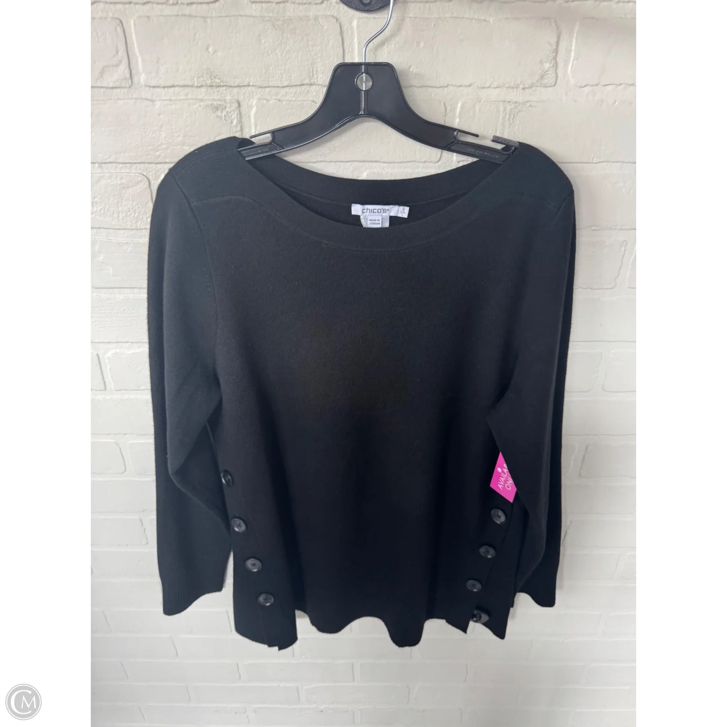 Sweater By Chicos In Black, Size: L