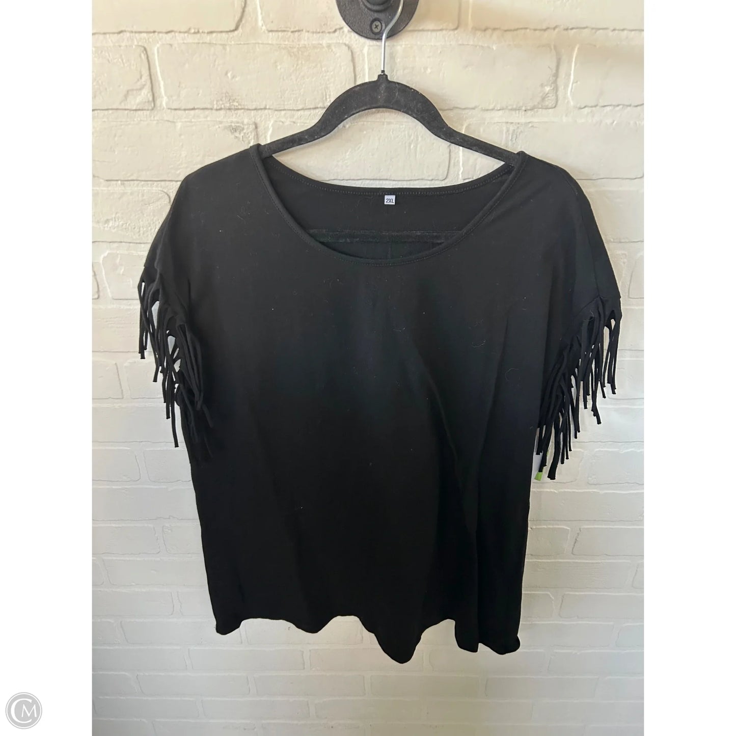 Top Short Sleeve Basic By Clothes Mentor In Black, Size: 2x