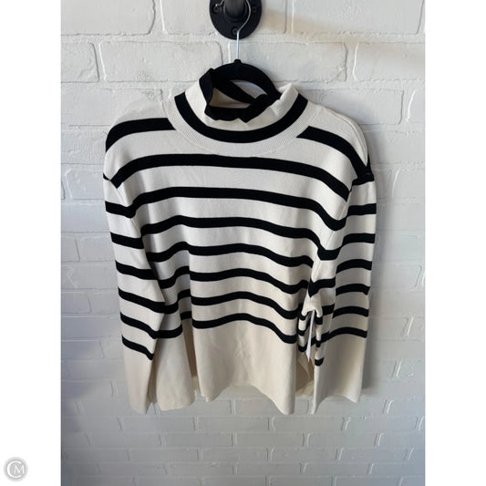 Sweater By H&m In Black & Cream, Size: L