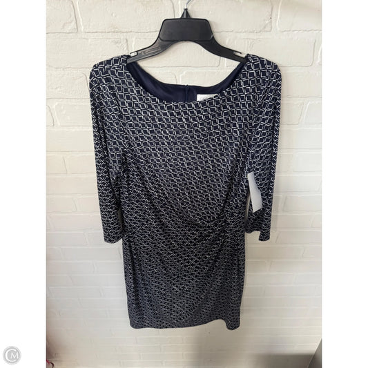 Dress Work By Eliza J In Blue & White, Size: Xl