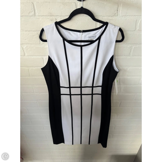 Dress Work By Calvin Klein In Black & White, Size: Xl