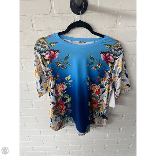 Top Short Sleeve Designer By Johnny Was In Blue, Size: S