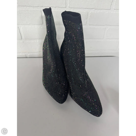 Boots Ankle Heels By Clothes Mentor In Black, Size: 7.5