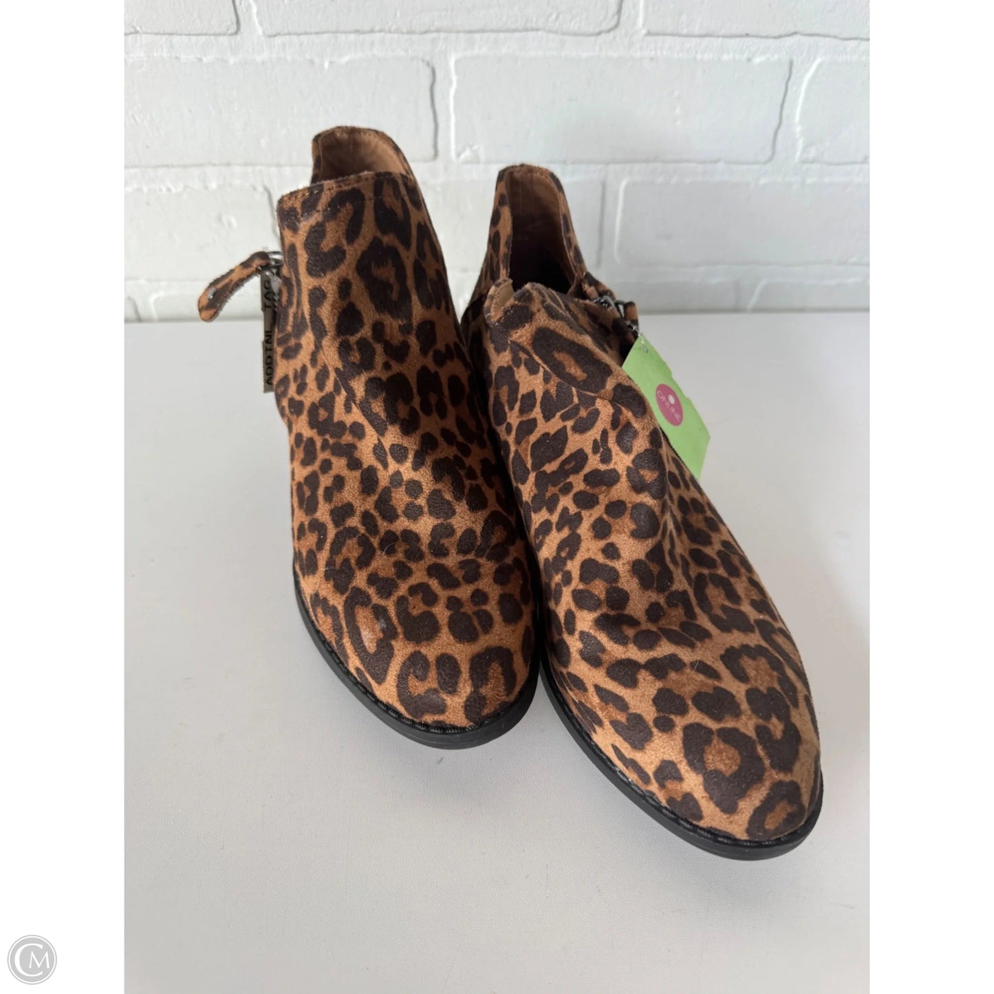 Boots Ankle Heels By So In Brown & Tan, Size: 7.5