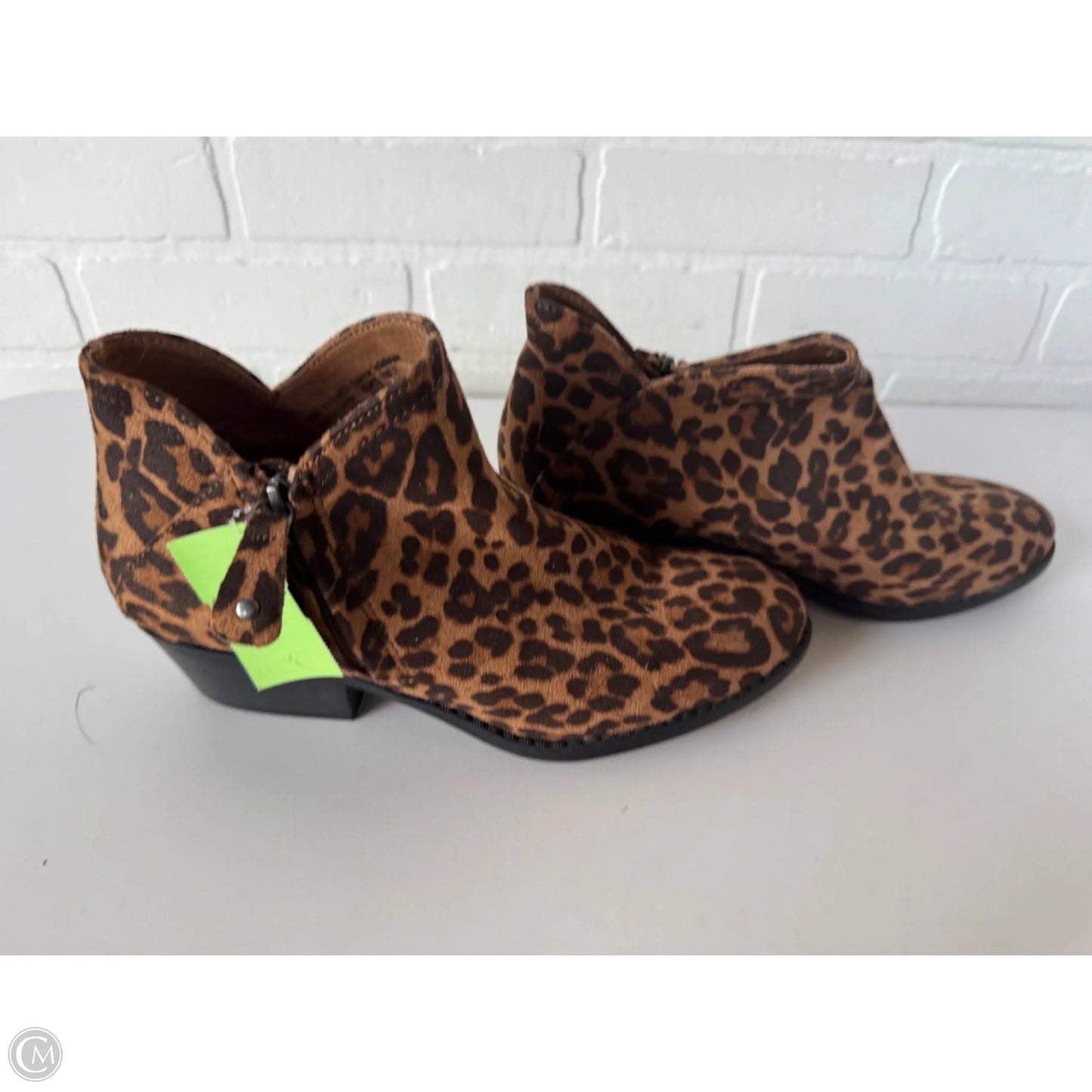 Boots Ankle Heels By So In Brown & Tan, Size: 7.5