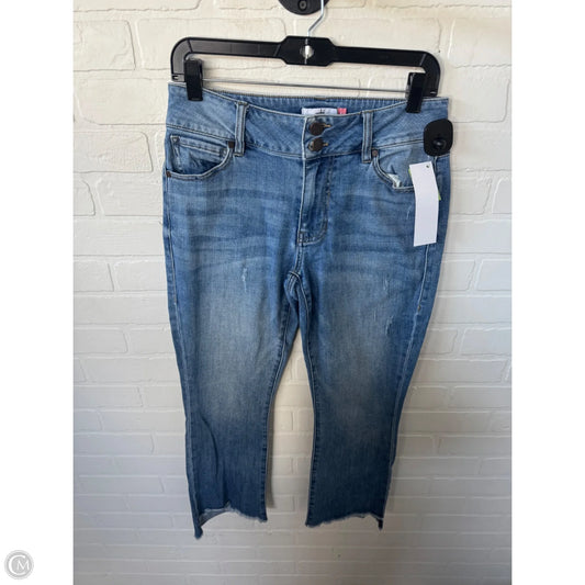 Jeans Cropped By Cabi In Blue Denim, Size: 6