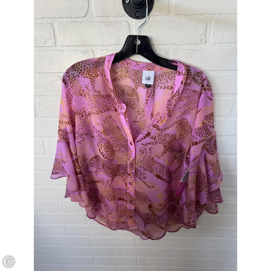 Top 3/4 Sleeve By Cabi In Pink, Size: S