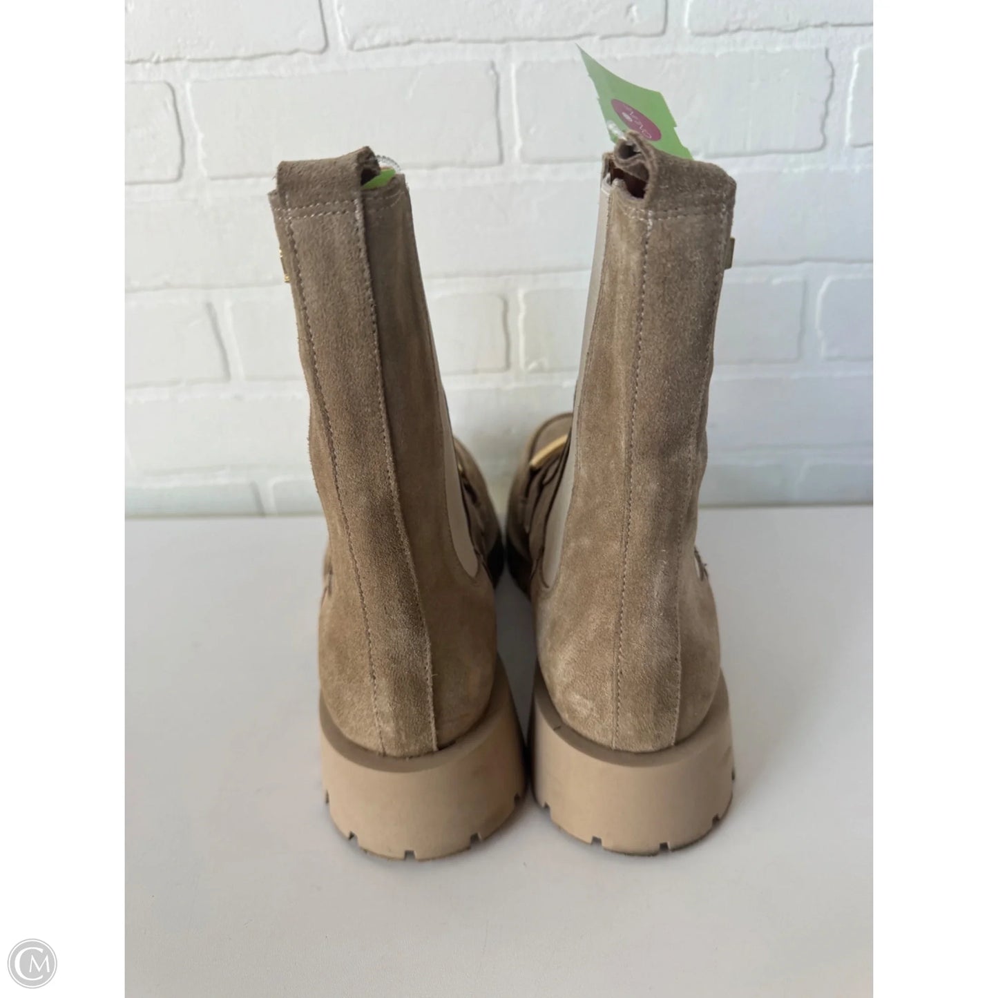Boots Mid-calf Flats By Cmc In Tan, Size: 11.5