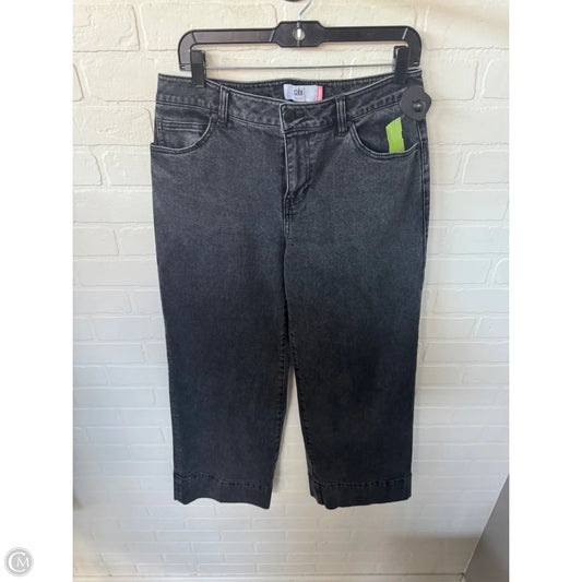 Jeans Wide Leg By Cabi In Black Denim, Size: 6