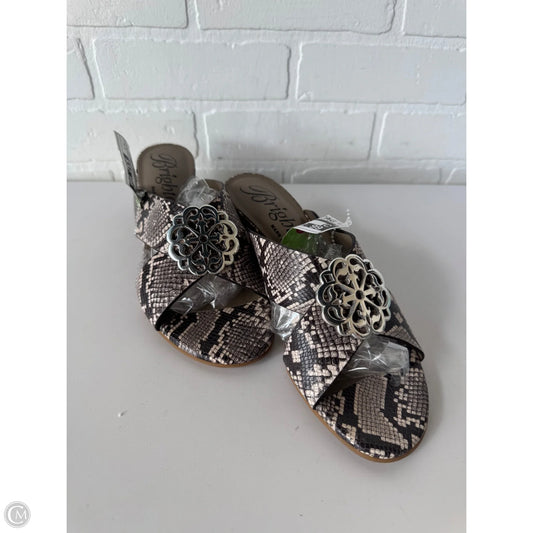 Sandals Heels Block By Brighton In Black & Cream, Size: 8.5