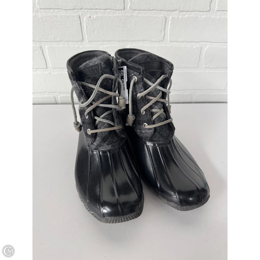 Shoes Sneakers By Sperry In Black & Grey, Size: 8