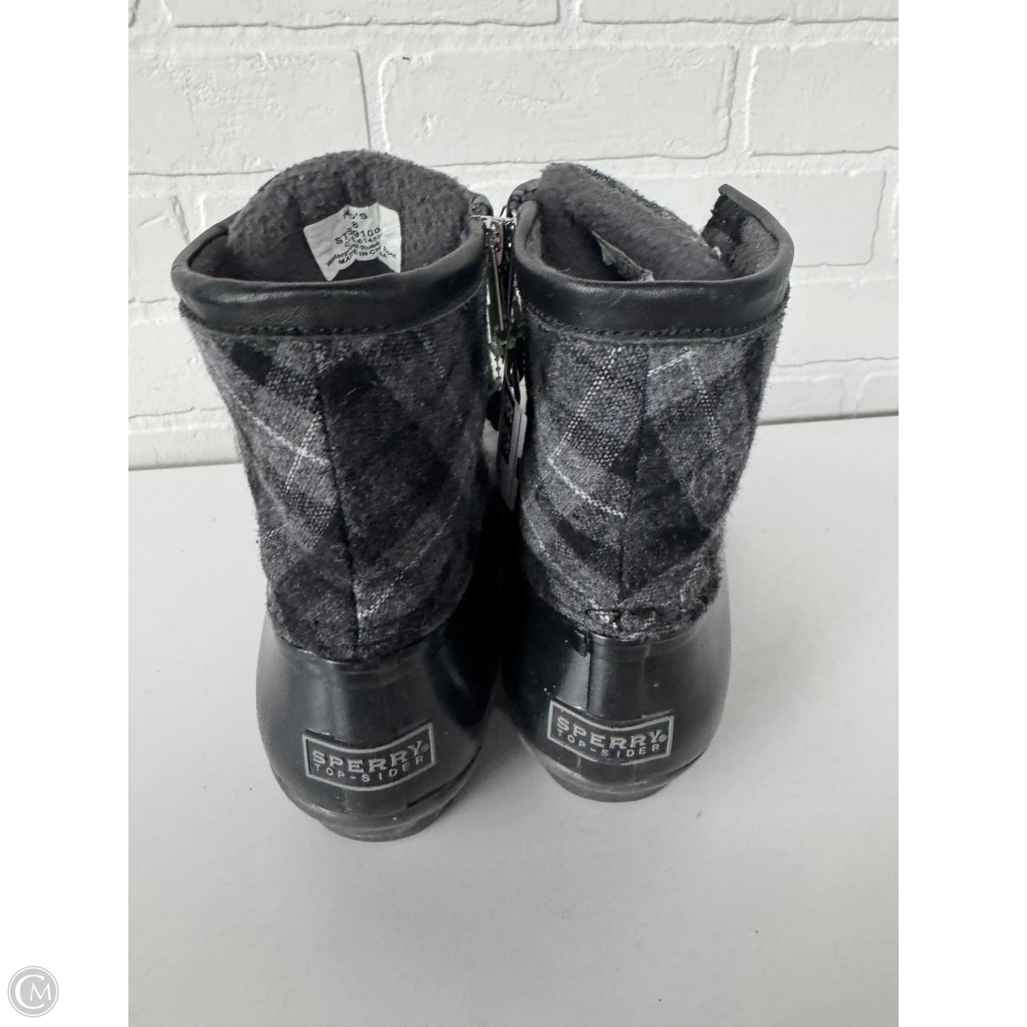 Shoes Sneakers By Sperry In Black & Grey, Size: 8