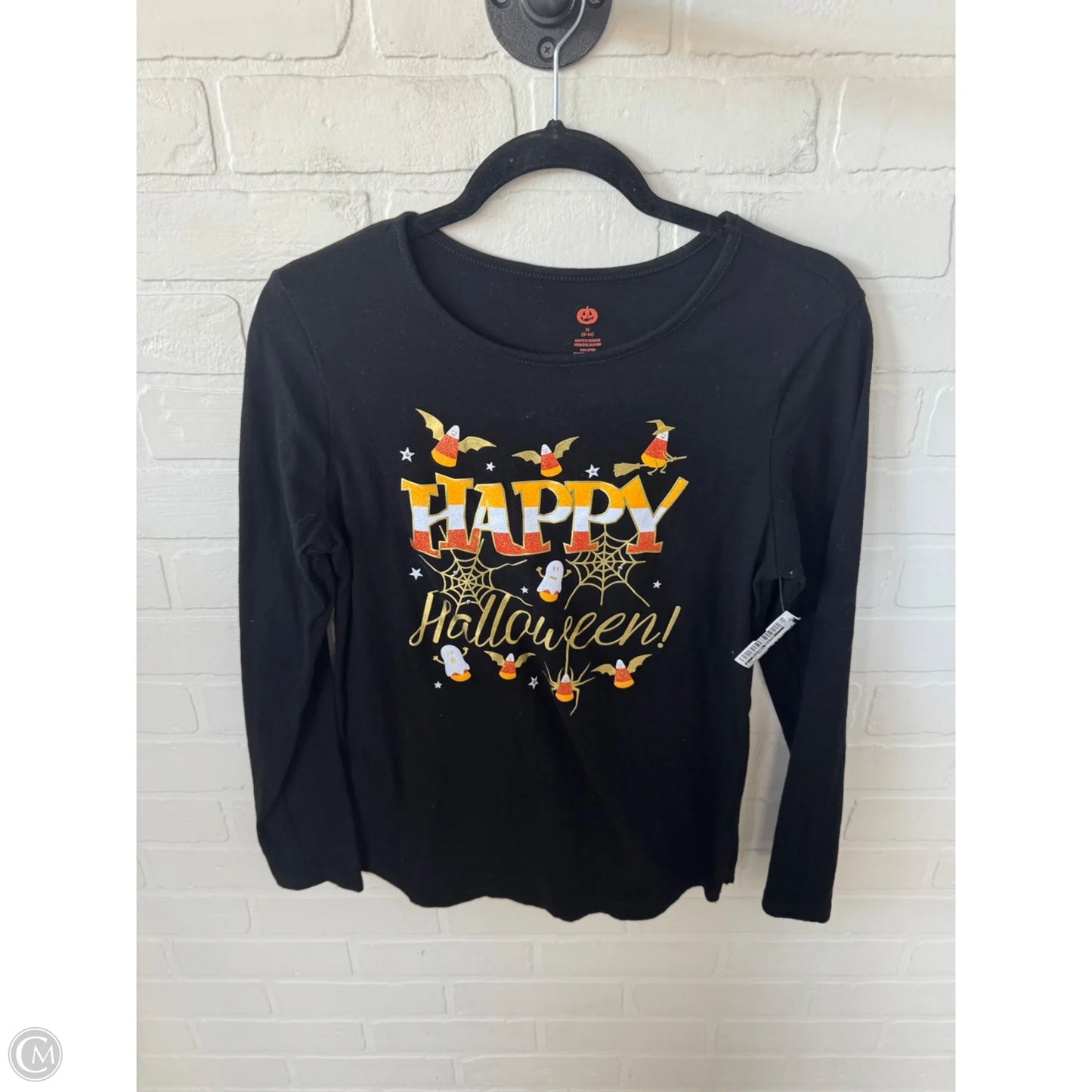 Top Long Sleeve Basic By Clothes Mentor In Black, Size: M